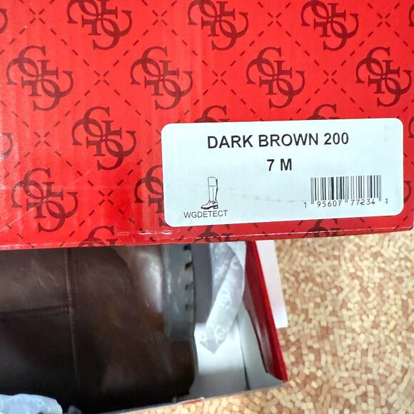 Guess Women's Tall Brown Buckle Boots - Picture 6 of 8